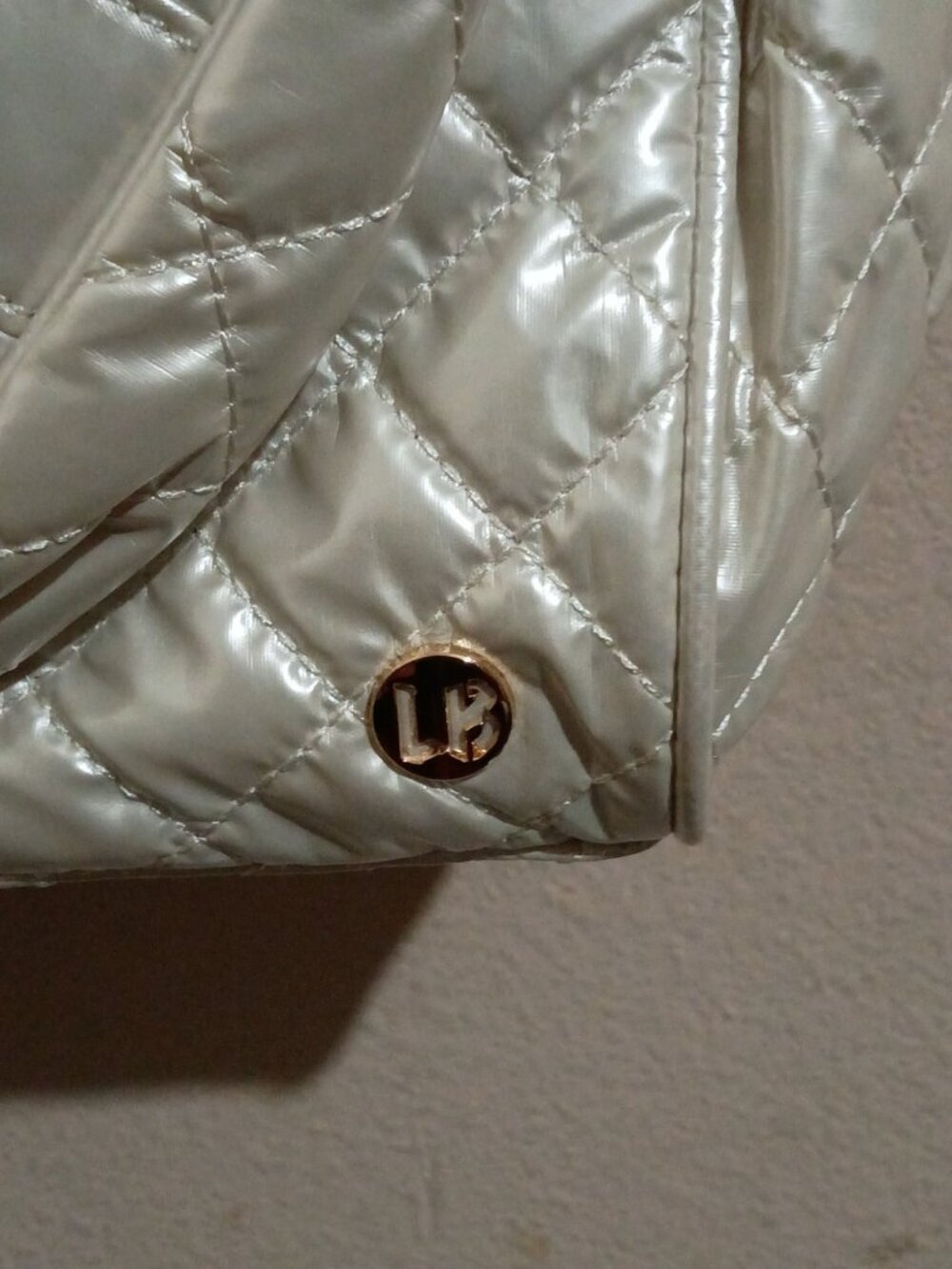 Lemonbella Jennifer Quilted Pickleball Tote Handbag Diamond Pearl New with Tags - Picture 7 of 16